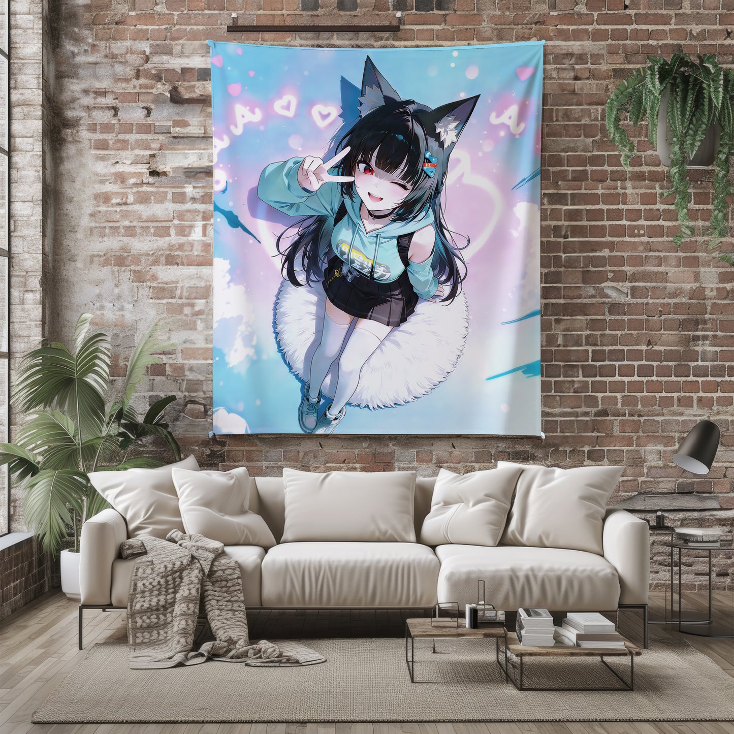 Hoshimi Miyabi, Zenless Zone Zero Merch, Cat Ear Kawaii Flannel Blanket, ZZZ Anime Peripheral, Otaku Bedding