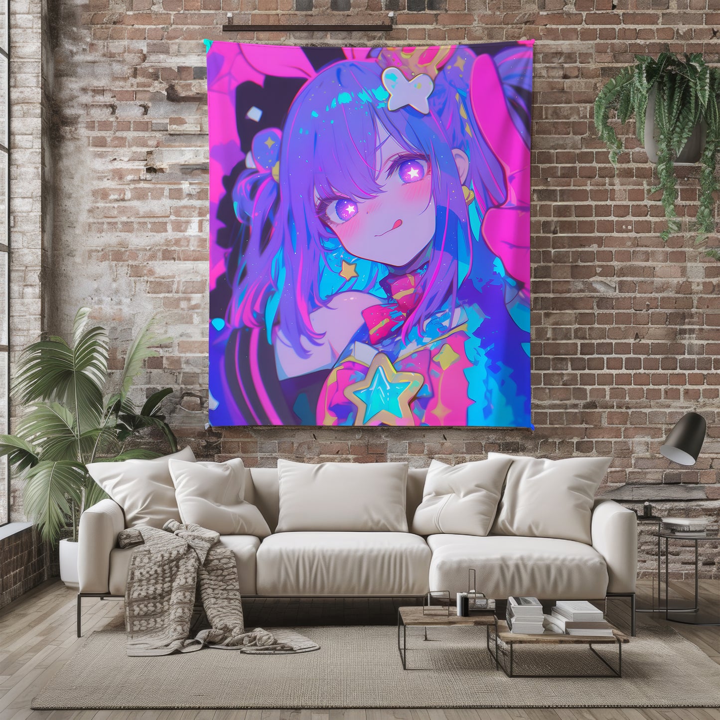 Ai Hoshino, Oshi no Ko Merch, Kawaii Idol Flannel Blanket, Anime Idol Decor, Otaku Peripheral Gift
