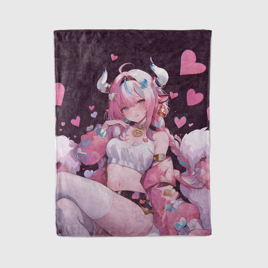 Vanessa, Original Character Merch, Sexy Mature Flannel Blanket, Anime Art Bedding, Premium Otaku Peripheral