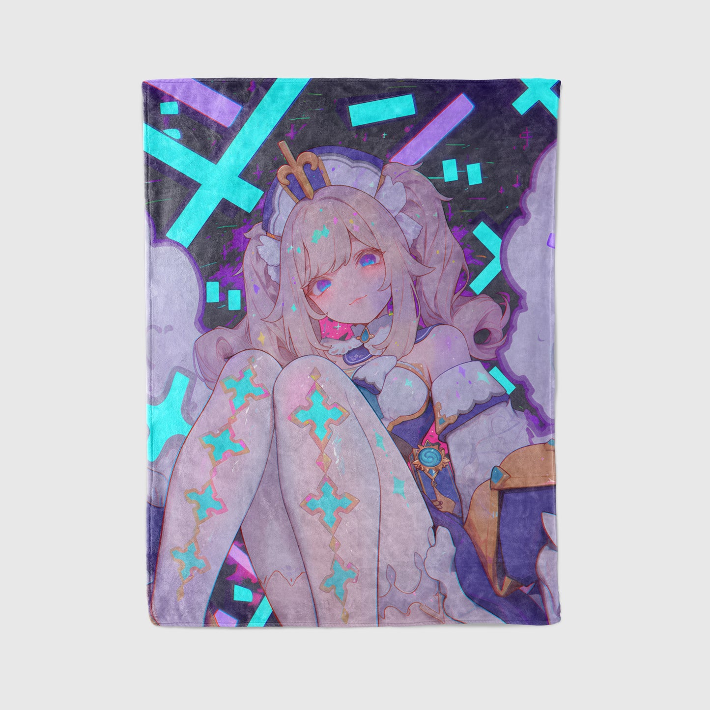 Barbara, Genshin Impact Merch, Princess Style Flannel Blanket, Deaconess Anime Peripheral, Kawaii Otaku Gift