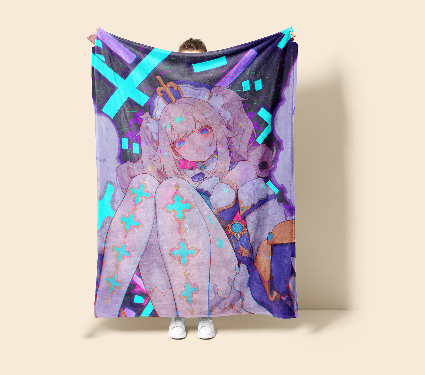 Barbara, Genshin Impact Merch, Princess Style Flannel Blanket, Deaconess Anime Peripheral, Kawaii Otaku Gift