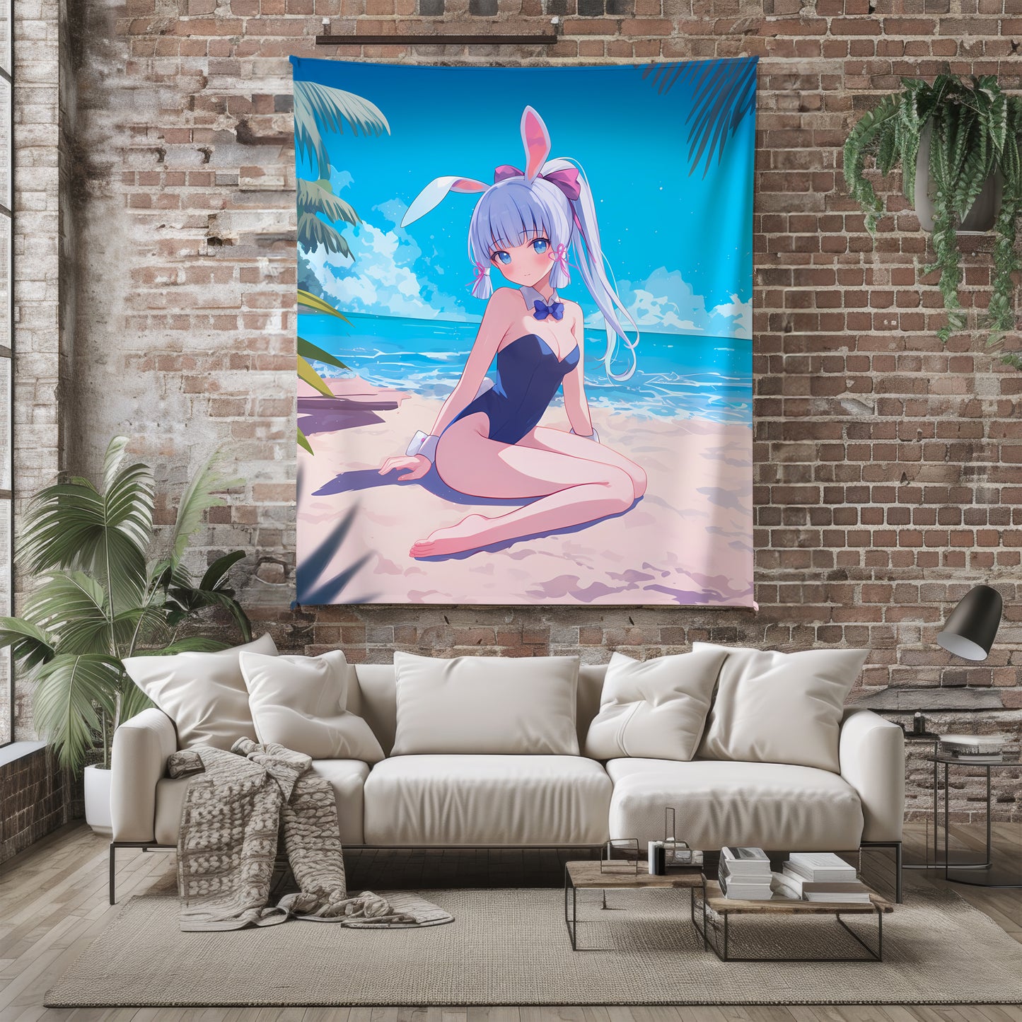 Kamisato Ayaka, Genshin Impact Merch, High Cut Swimsuit Flannel Blanket, Seductive Anime Peripheral, Otaku Bedding