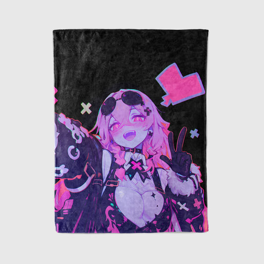 Kafka, Honkai Star Rail Merch, Graffiti Style Flannel Blanket, Stellaron Hunter Anime Peripheral, Otaku Art Decor