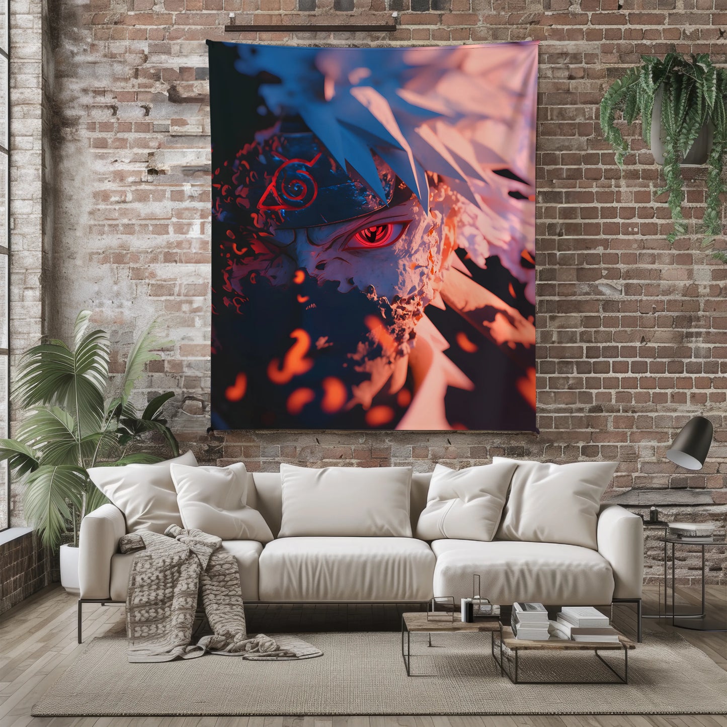 Kakashi Hatake Realistic Art Style Flannel Blanket, Naruto Shippuden Ninja Master, Anime Room Decor, Wall Hanging Art Gift