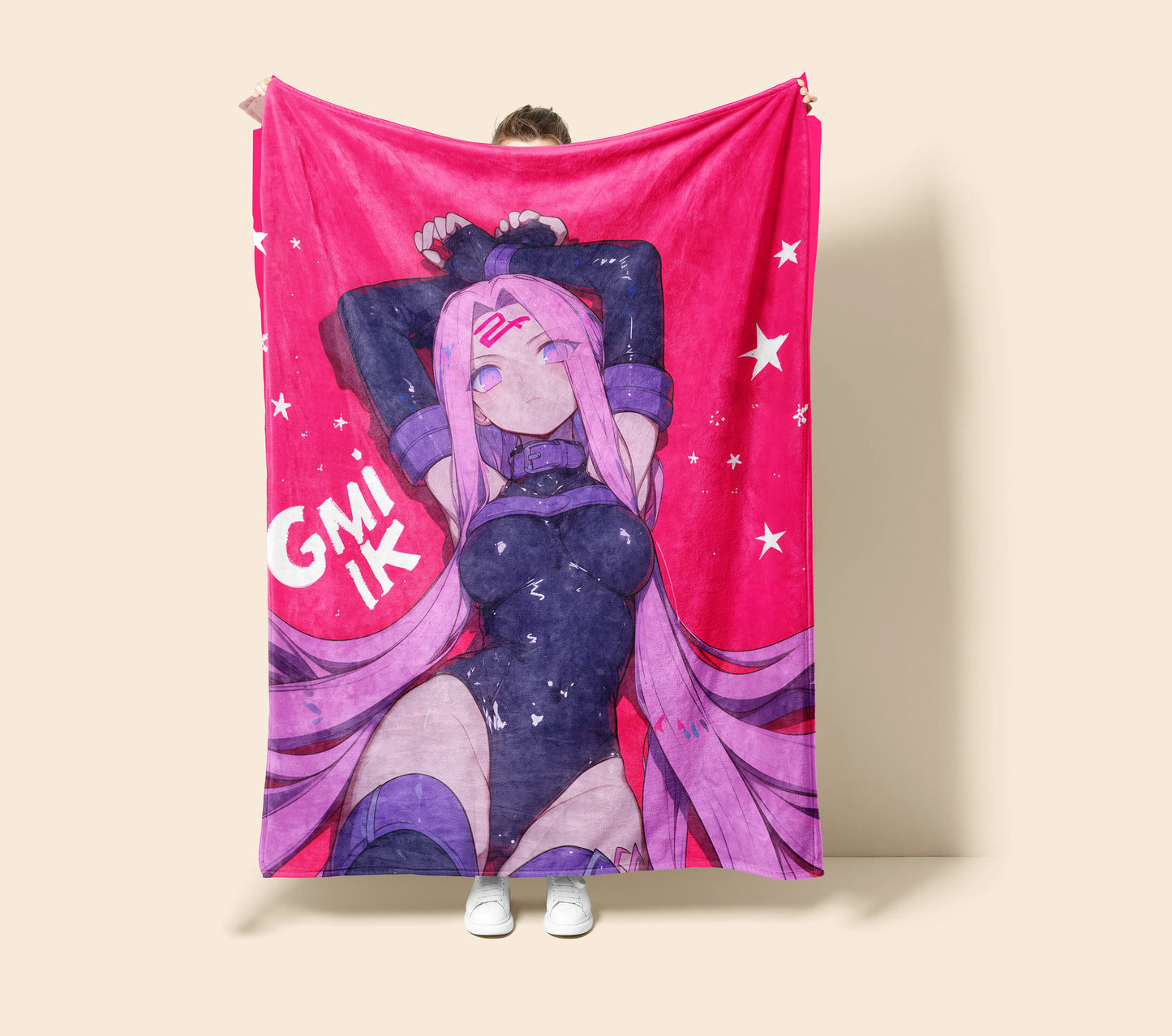 Sakura Haruno Sexy Latex Bodysuit Style Flannel Blanket, Naruto Anime Girl Art, Otaku Room Decor, Unique Waifu Gift