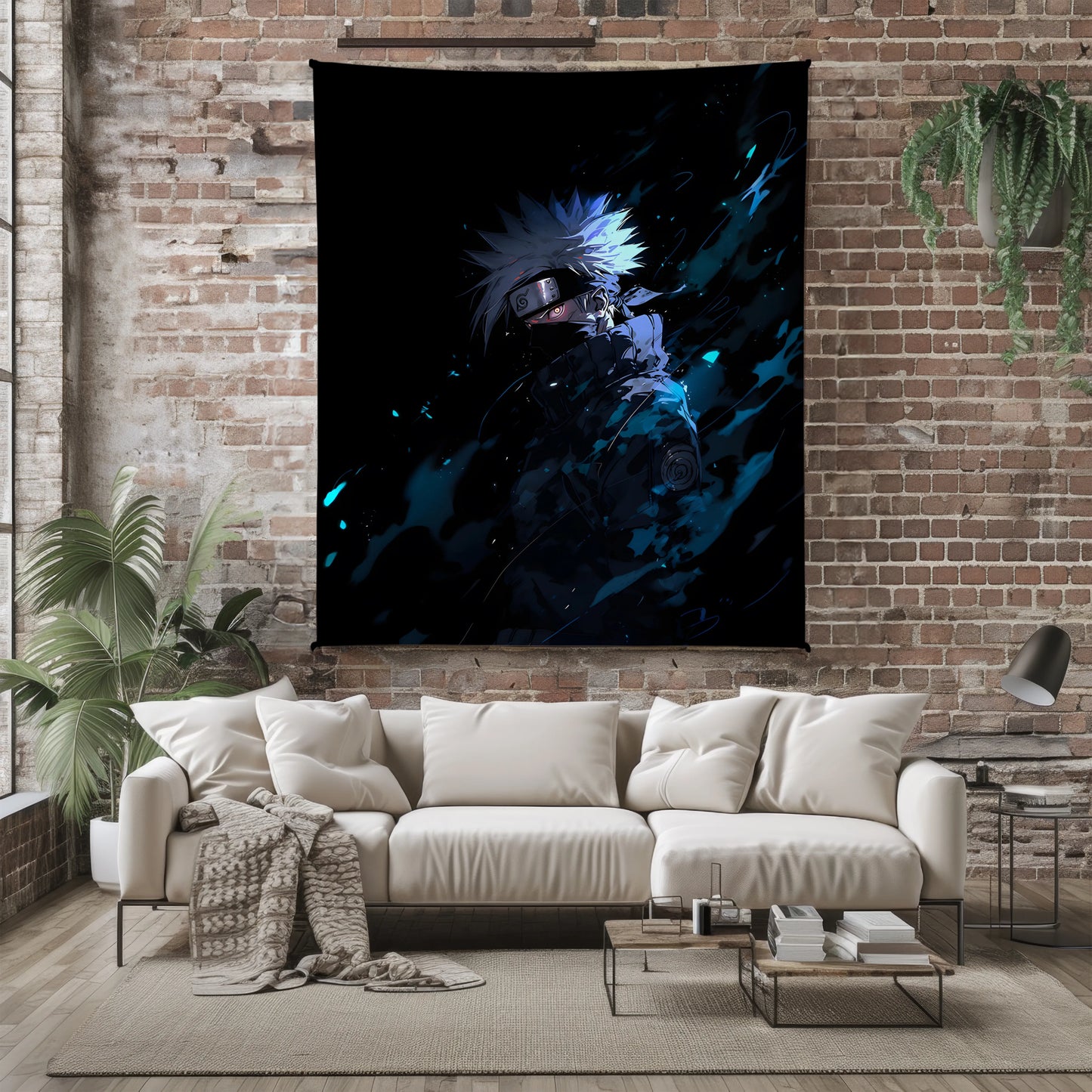 Kakashi Hatake Tactical Combat Gear Flannel Blanket, Naruto Jonin Ninja Outfit, Realistic Action Art, Wall Hanging Gift