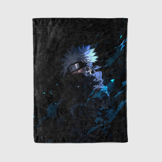 Kakashi Hatake Tactical Combat Gear Flannel Blanket, Naruto Jonin Ninja Outfit, Realistic Action Art, Wall Hanging Gift