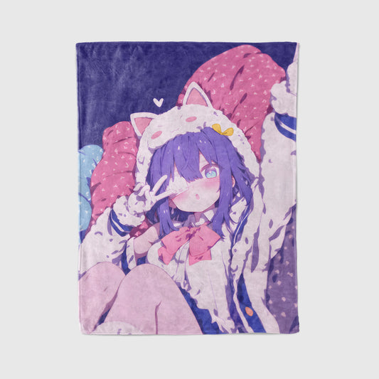 Rikka Takanashi Pajamas Edition Flannel Blanket, Love, Chunibyo & Other Delusions Merch, Otaku Home Decor