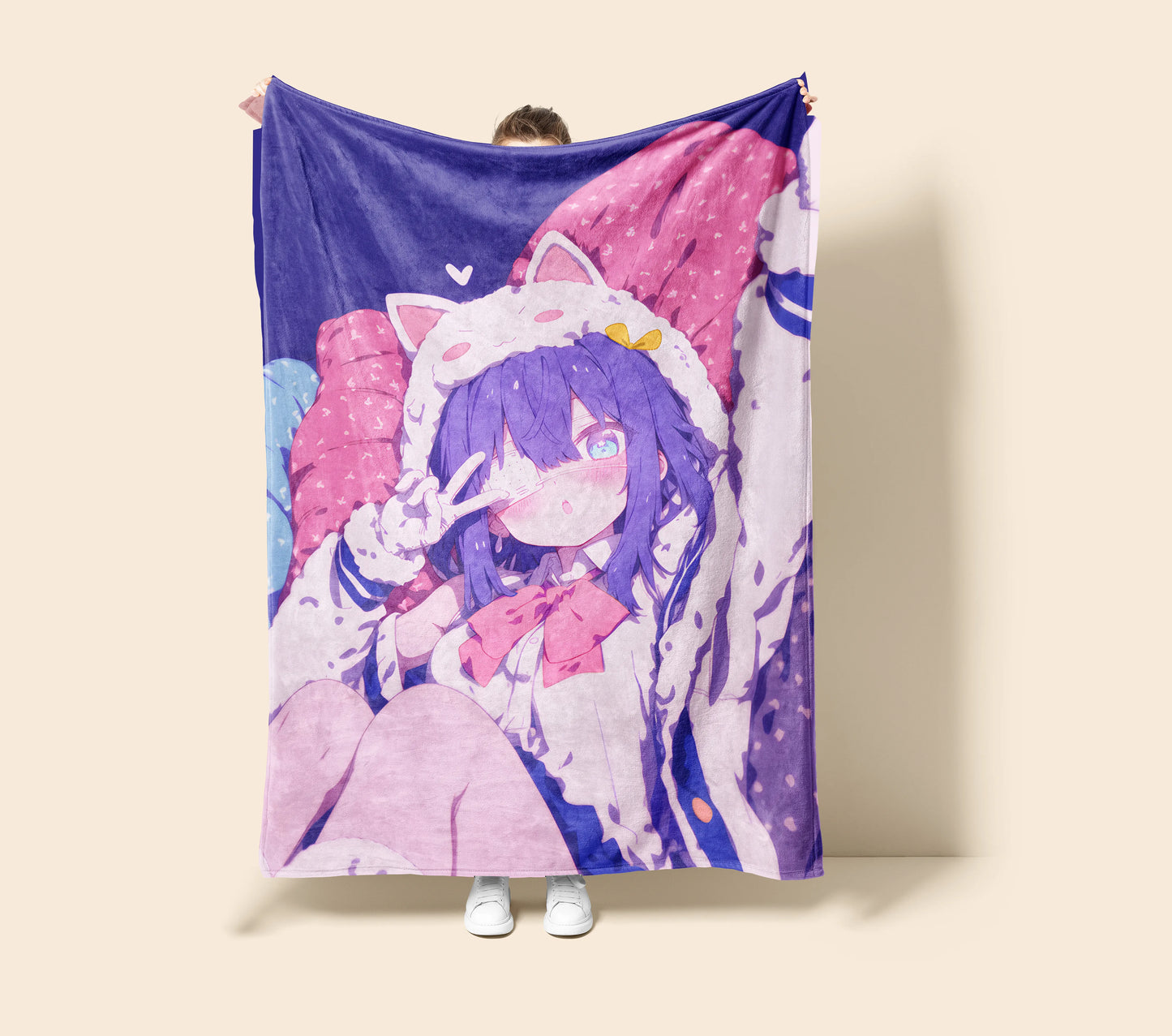 Rikka Takanashi Pajamas Edition Flannel Blanket, Love, Chunibyo & Other Delusions Merch, Otaku Home Decor