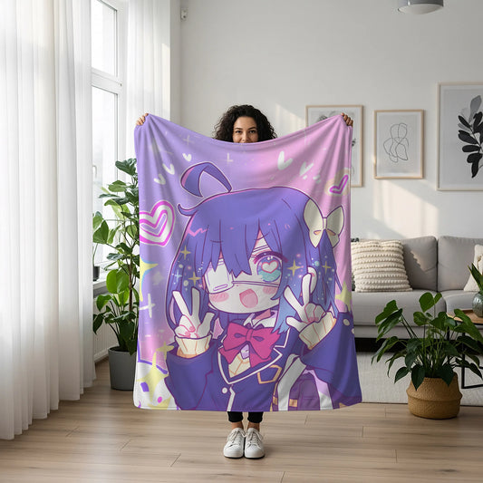 Rikka Takanashi School Uniform Flannel Blanket, Love, Chunibyo & Other Delusions Merch, Anime Peripheral Bedding