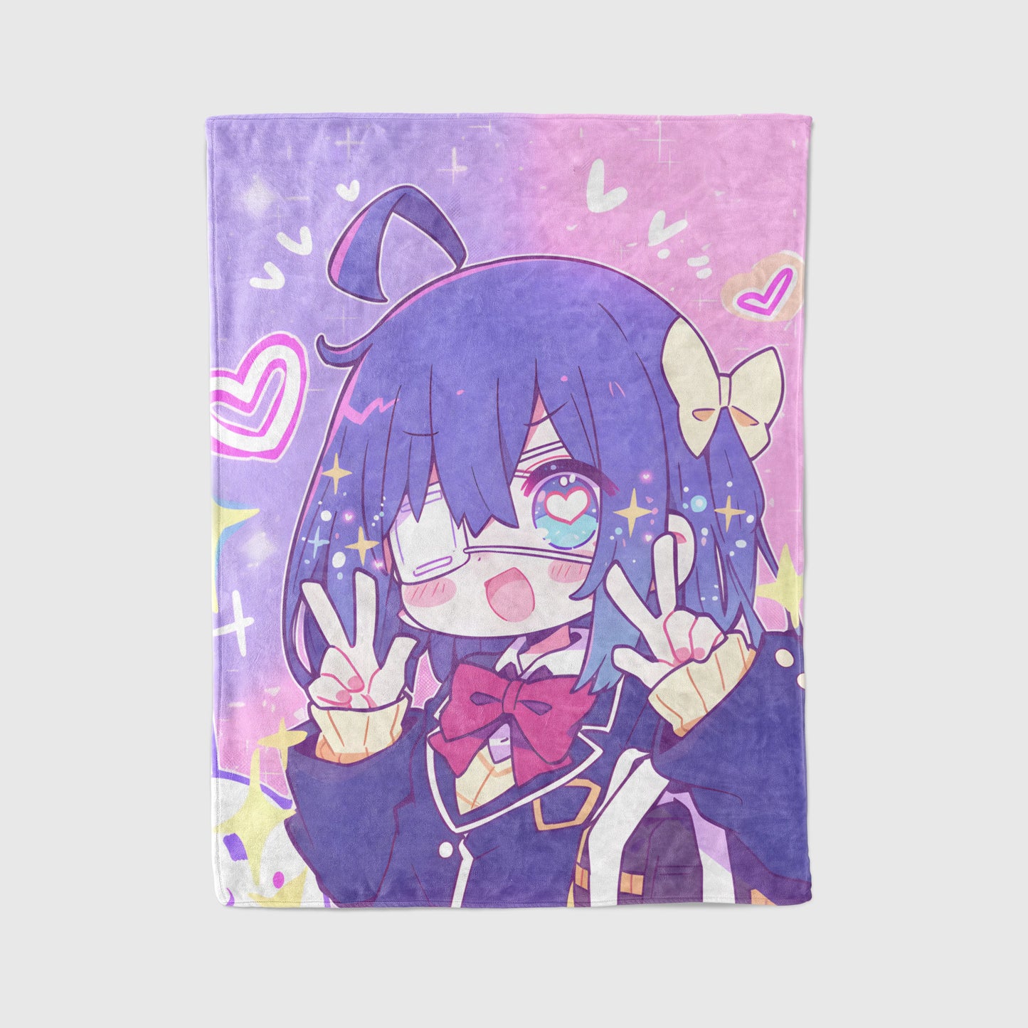 Rikka Takanashi School Uniform Flannel Blanket, Love, Chunibyo & Other Delusions Merch, Anime Peripheral Bedding