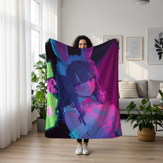 Mai Sakurajima Bunny Girl Outfit Flannel Blanket, Rascal Does Not Dream Merch, Seductive Anime Peripheral