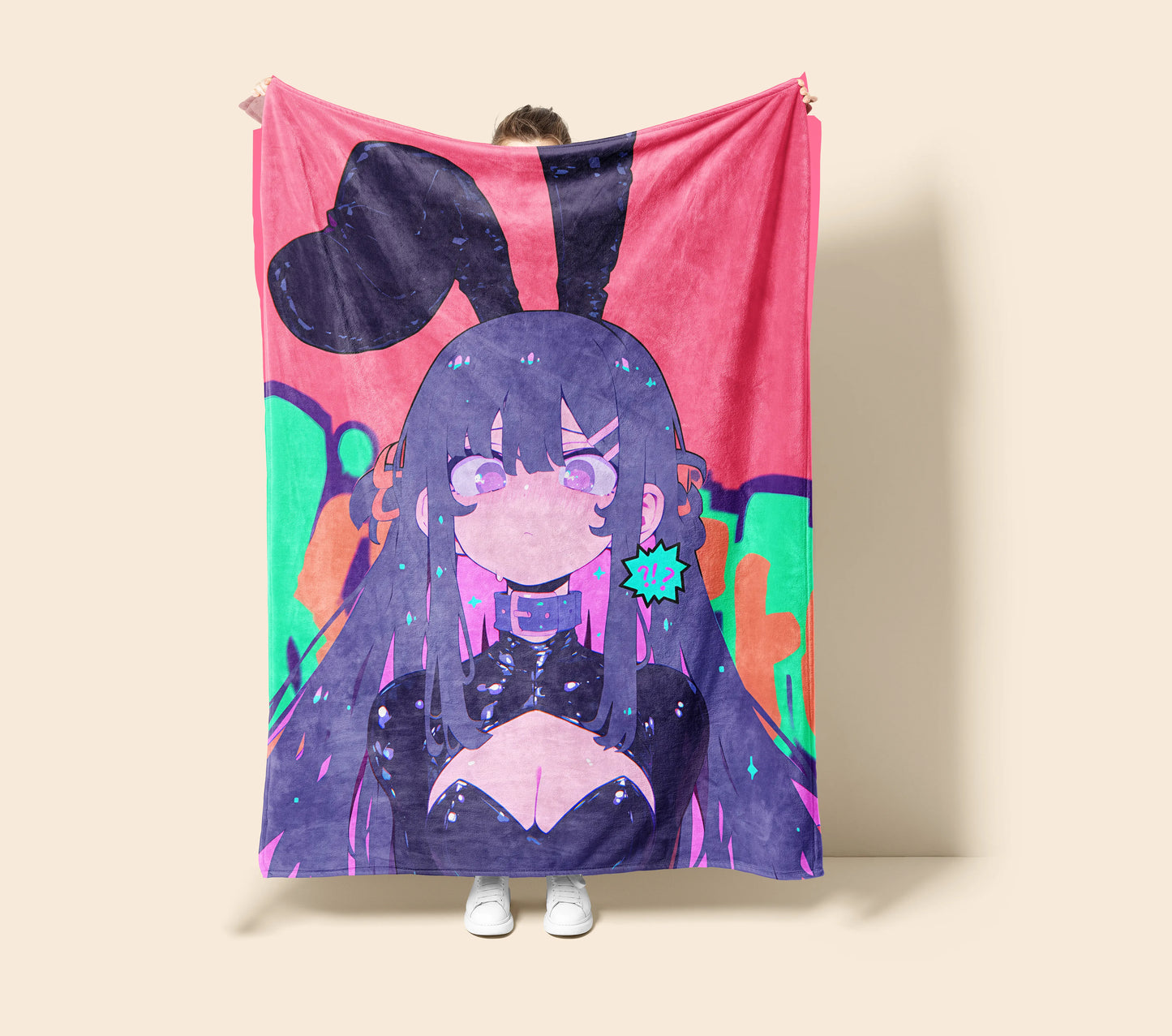 Mai Sakurajima Cute Bodysuit Flannel Blanket, Rascal Does Not Dream Merch, Kawaii Anime Peripheral, Otaku Gift Bedding
