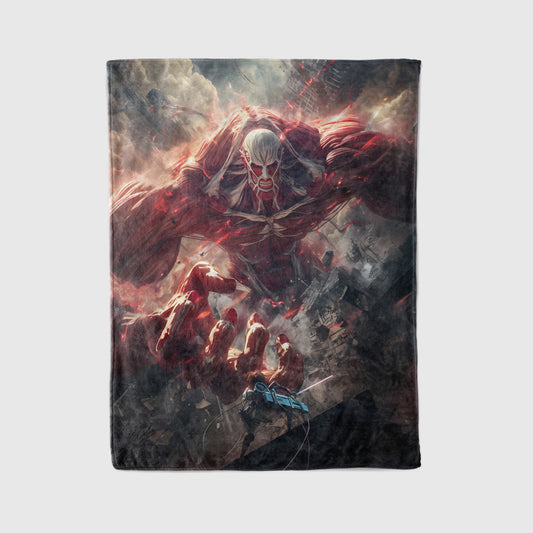 Attack on Titan Survey Corps Classic Poster Flannel Blanket, Attack on Titan Merch, Epic Battle Anime Peripheral, Otaku Decor