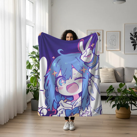 Anna Yanami Cute Chibi Flannel Blanket, Makeine: Too Many Losing Heroines Merch, Kawaii Anime Peripheral, Otaku Gift Bedding