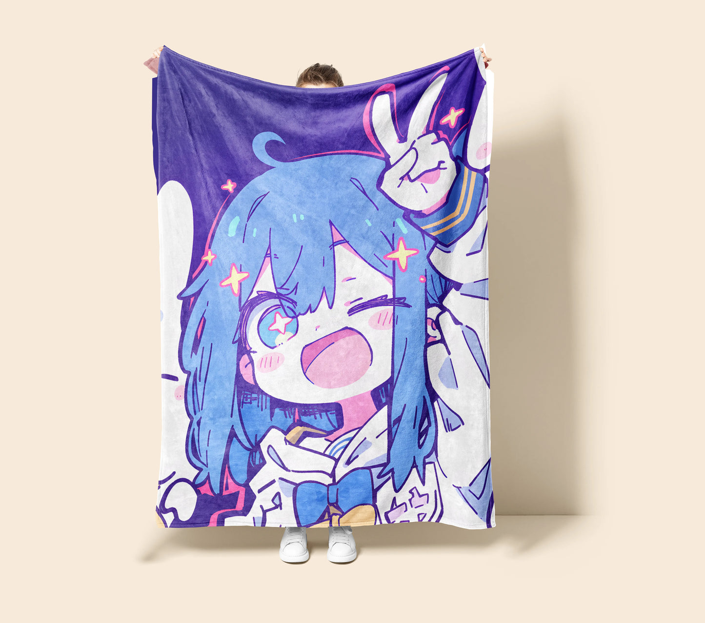 Anna Yanami Cute Chibi Flannel Blanket, Makeine: Too Many Losing Heroines Merch, Kawaii Anime Peripheral, Otaku Gift Bedding