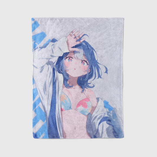 Anna Yanami Summer Swimsuit Flannel Blanket, Makeine: Too Many Losing Heroines Merch, Seductive Anime Peripheral, Otaku Decor