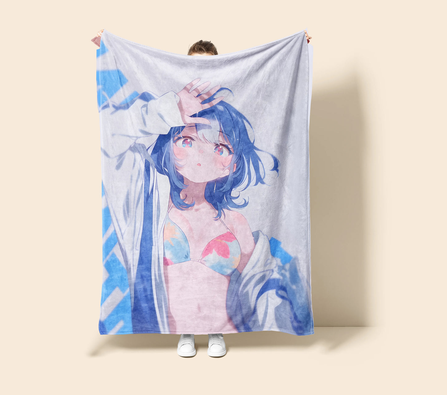 Anna Yanami Summer Swimsuit Flannel Blanket, Makeine: Too Many Losing Heroines Merch, Seductive Anime Peripheral, Otaku Decor