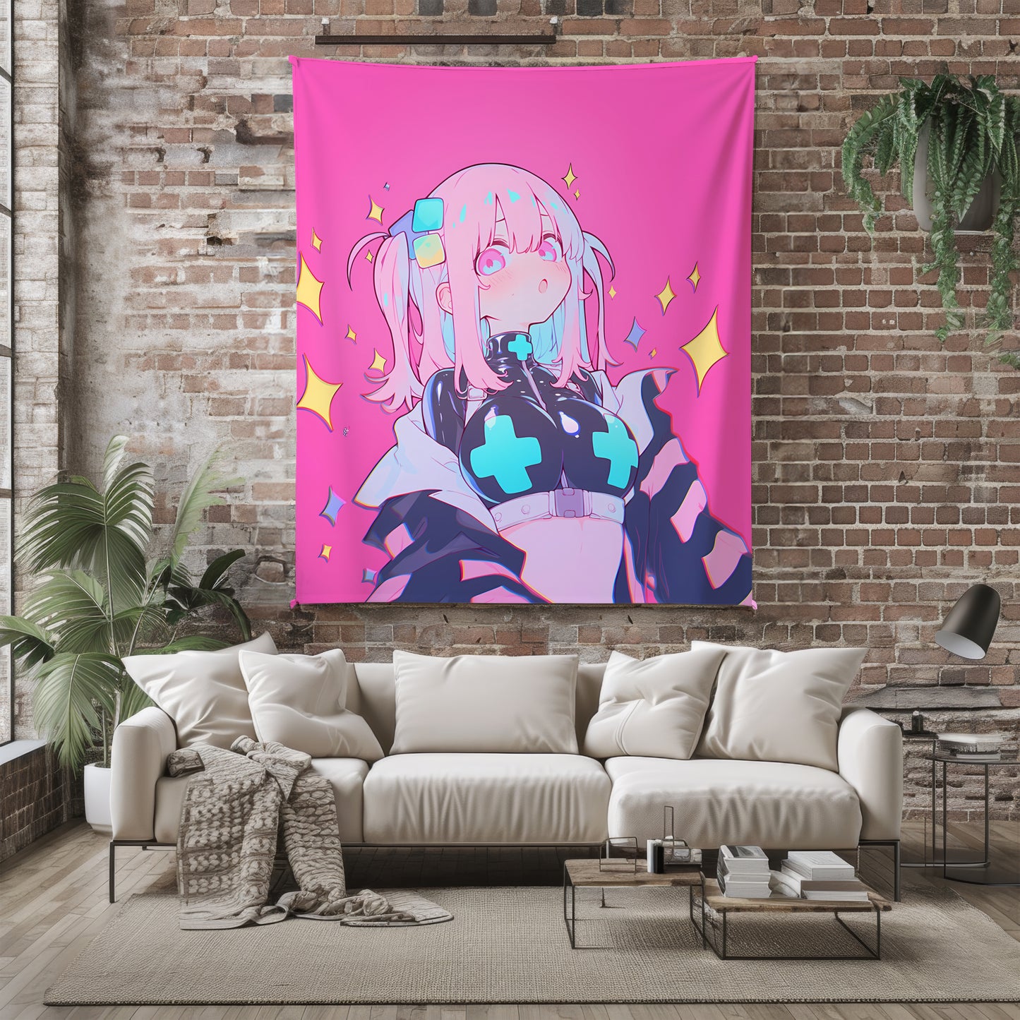 Gotoh Hitori Rubber Suit Art Blanket, Bocchi the Rock Bodysuit Decor, Sexy Glossy Suit Hitori Design, Premium Anime Girl Gift, OOAK Art