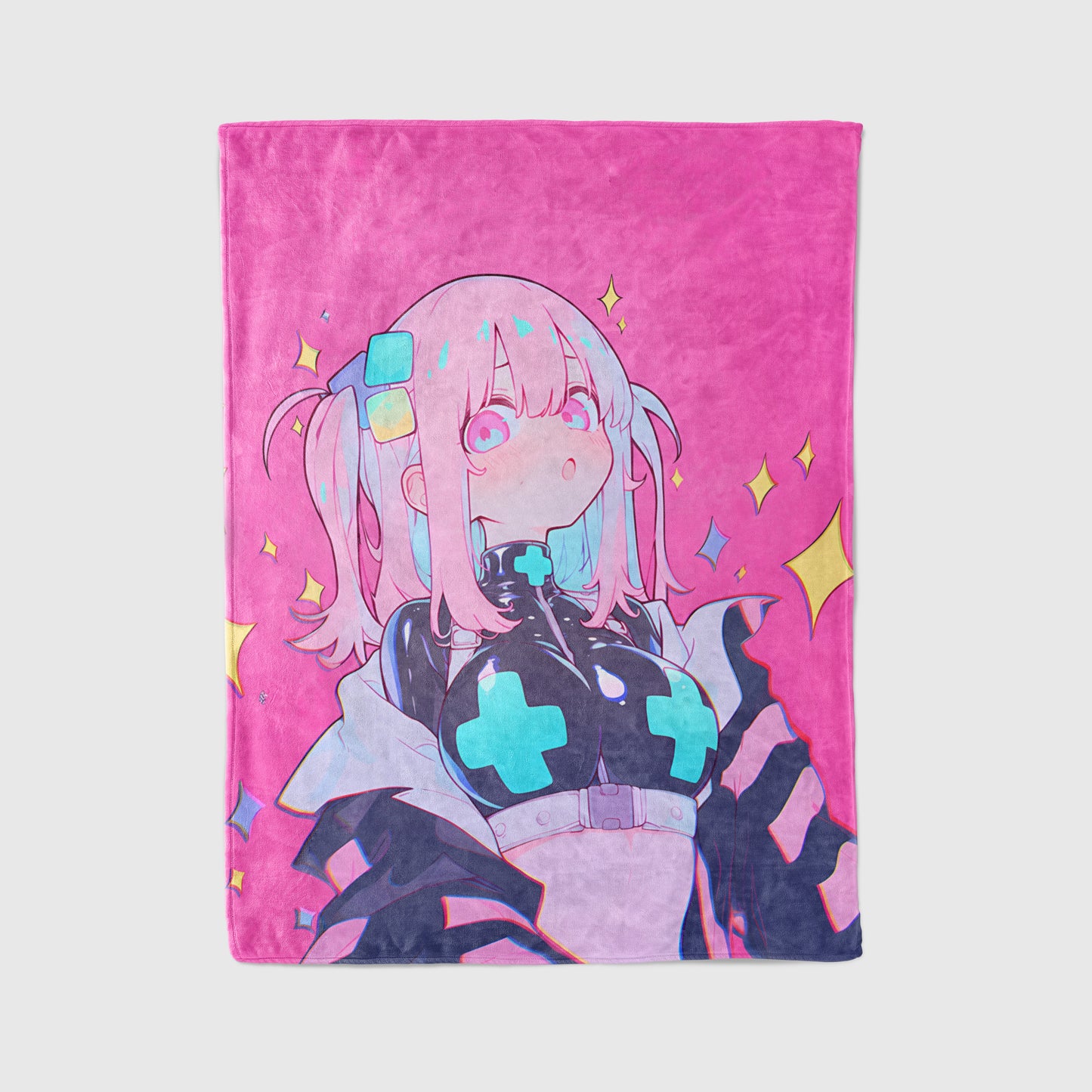 Gotoh Hitori Rubber Suit Art Blanket, Bocchi the Rock Bodysuit Decor, Sexy Glossy Suit Hitori Design, Premium Anime Girl Gift, OOAK Art