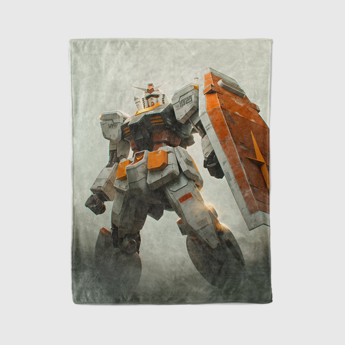 Gundam Realistic Style Art Blanket, Mobile Suit Technical Decor, Industrial Mecha Design Illustration, Premium Fan Gift, Wall Art