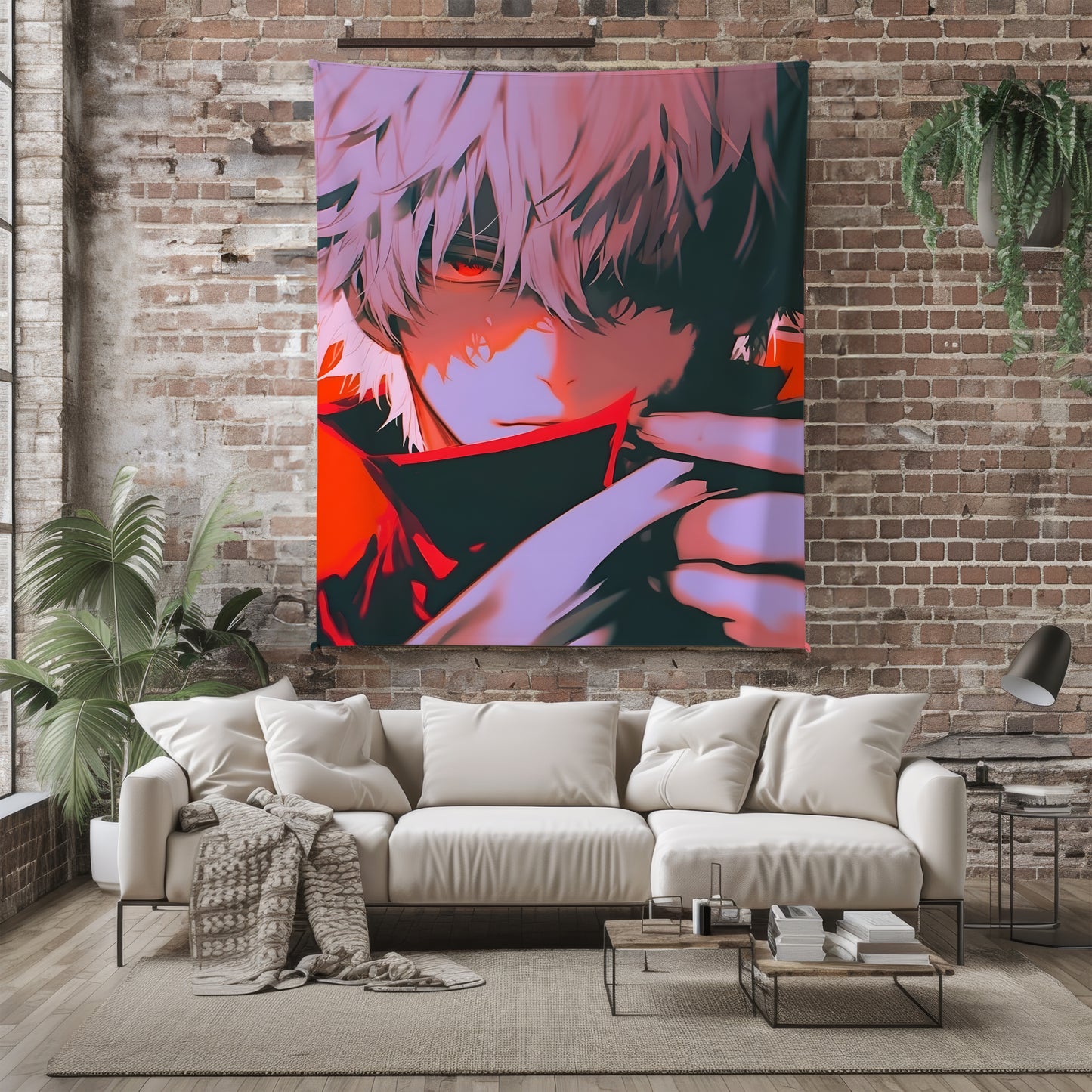 Gojo Satoru Manga Art Blanket, Jujutsu Kaisen Classic Gojo Decor, Authentic Anime Illustration, Premium Fan Gift, Anime Art