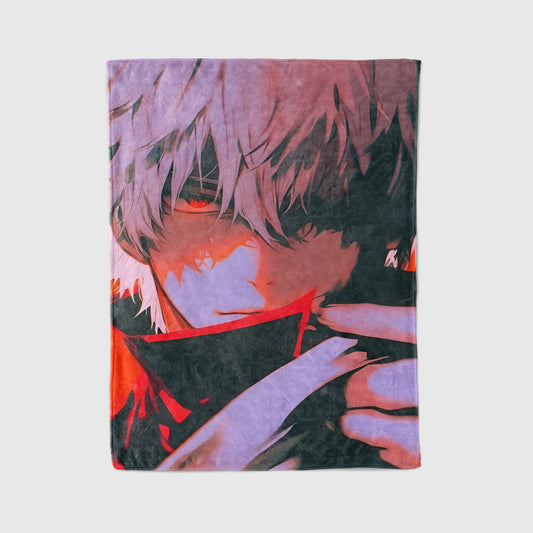 Gojo Satoru Manga Art Blanket, Jujutsu Kaisen Classic Gojo Decor, Authentic Anime Illustration, Premium Fan Gift, Anime Art