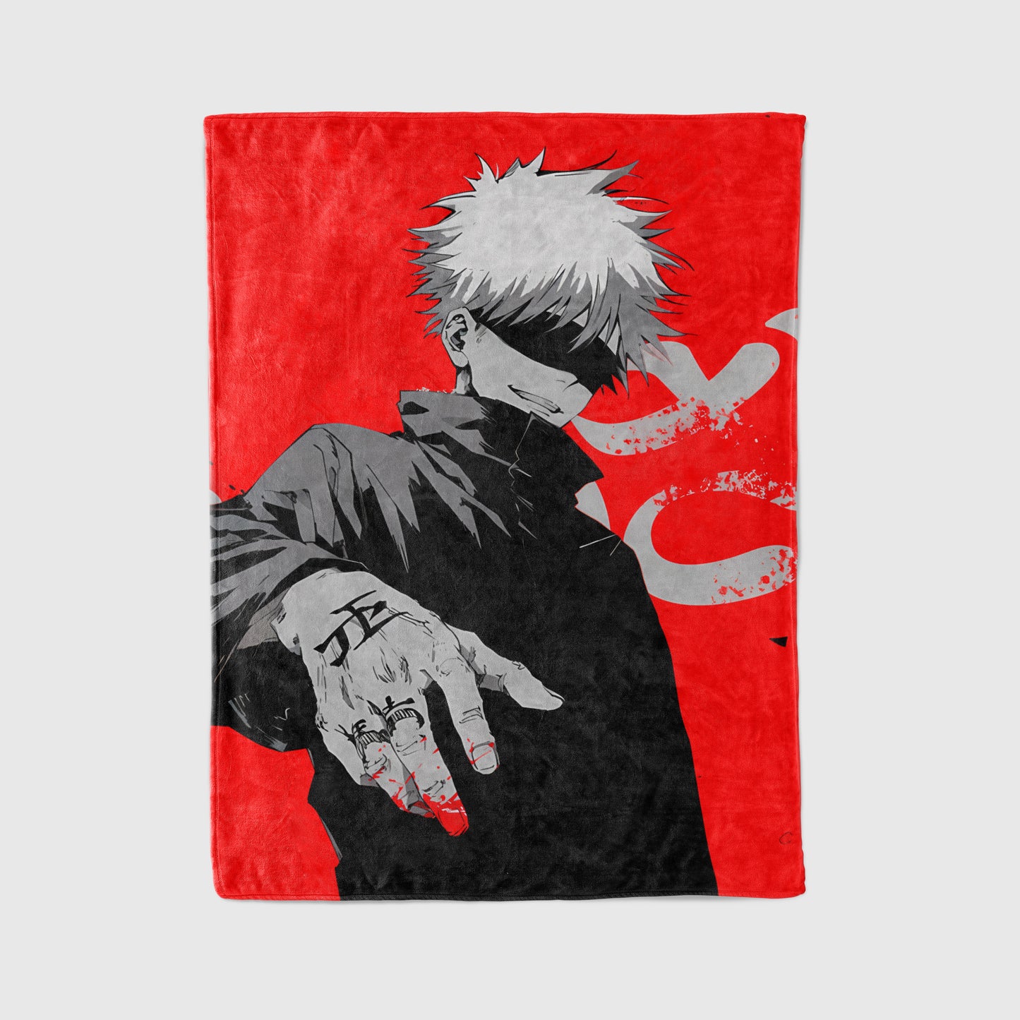 Gojo Satoru Hypebeast Art Blanket, Jujutsu Kaisen Urban Warrior Decor, Streetwear Fashion Design, Premium Fan Gift, Anime Art Bedding