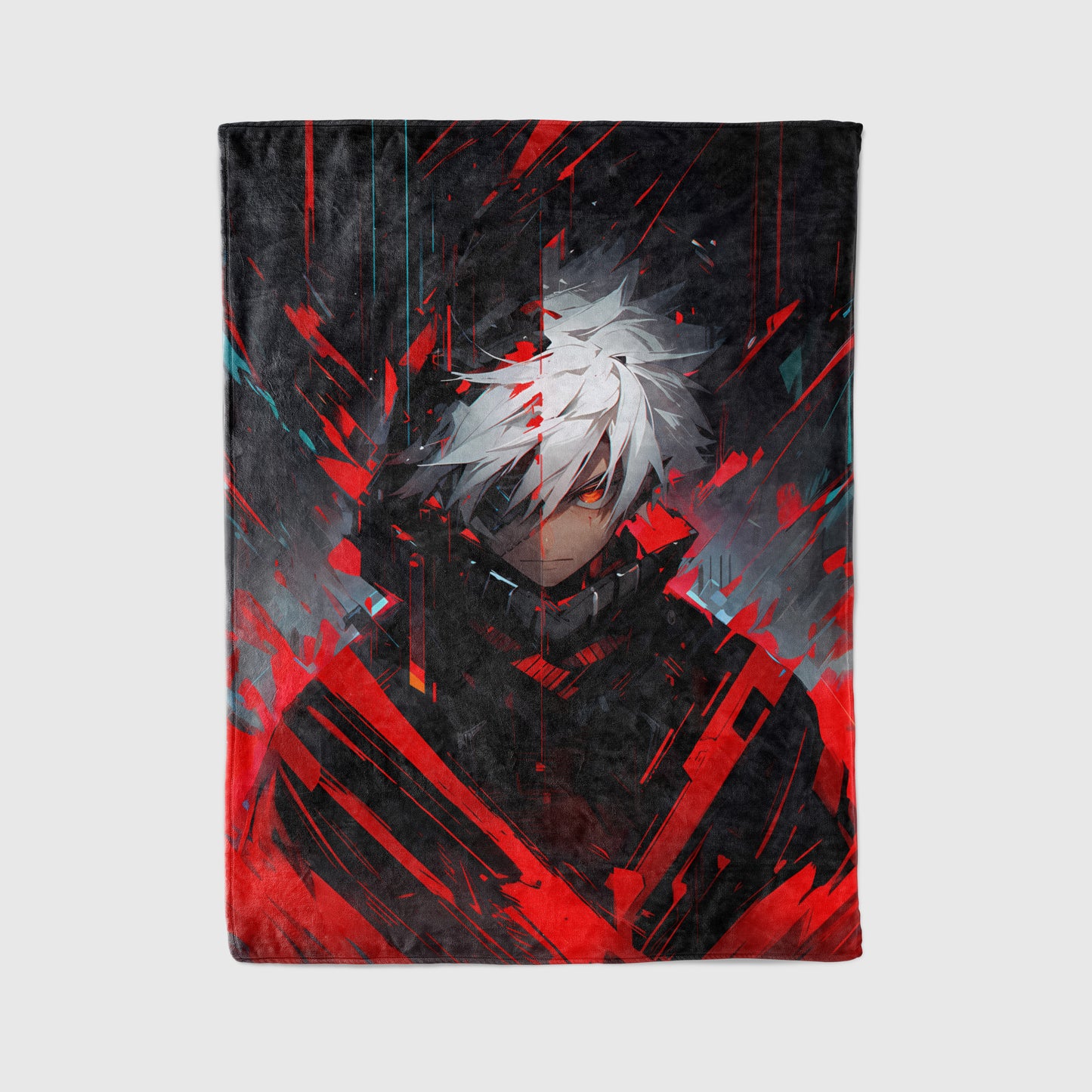 Gojo Satoru Battle Form Art Blanket, Jujutsu Kaisen Epic Combat Decor, Hollow Purple Technique Design, Premium Fan Gift, Wall Art