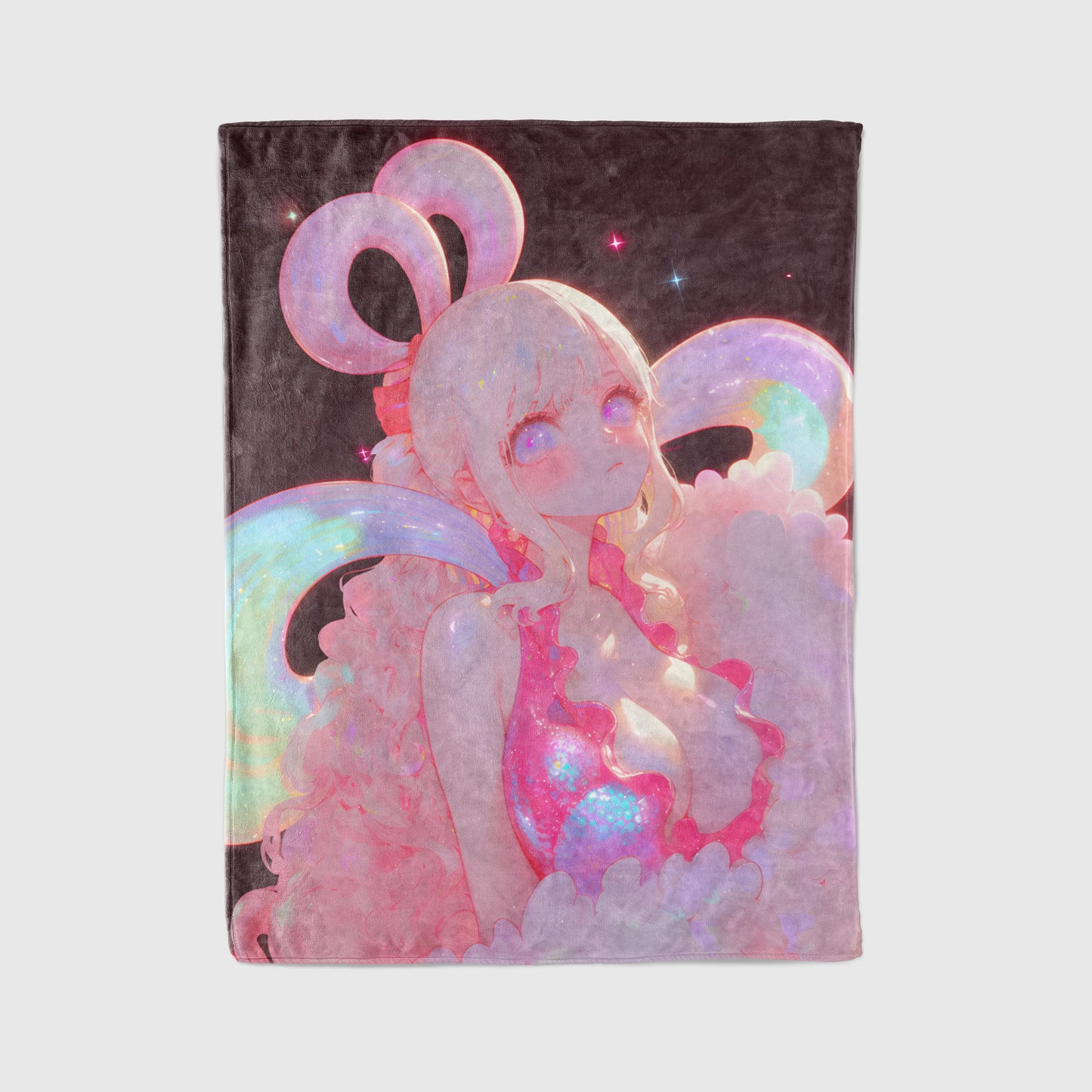 Princess Shirahoshi Dreamy Bikini Flannel Blanket, One Piece Merch, Mermaid Princess Anime Peripheral, Otaku Gift