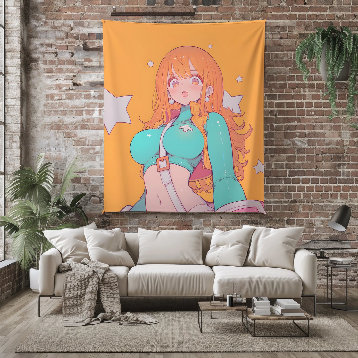 Nami Energetic Bodysuit Flannel Blanket, One Piece Merch, Anime Peripheral, Otaku Home Decor