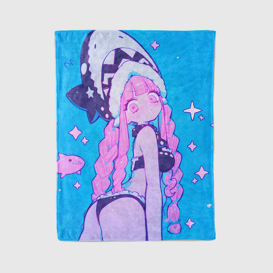 Perona Cute Bikini Flannel Blanket, One Piece Merch, Ghost Princess Anime Peripheral, Otaku Bedding