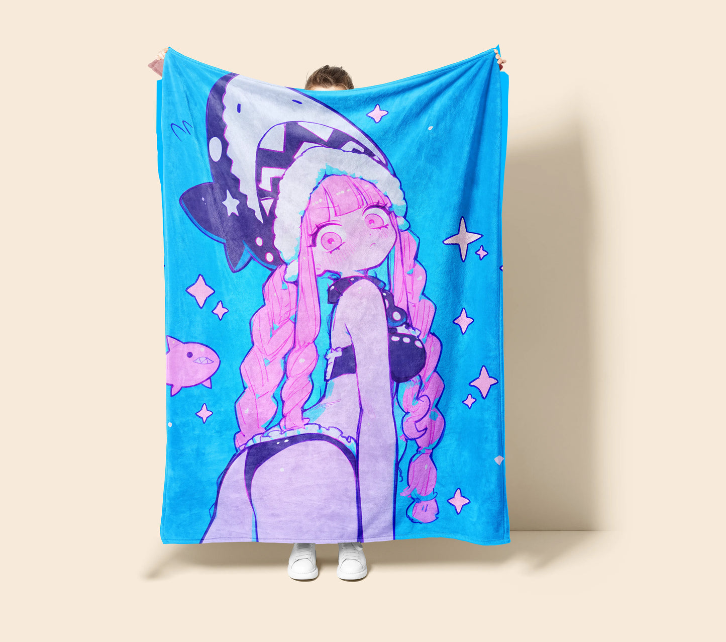 Perona Cute Bikini Flannel Blanket, One Piece Merch, Ghost Princess Anime Peripheral, Otaku Bedding