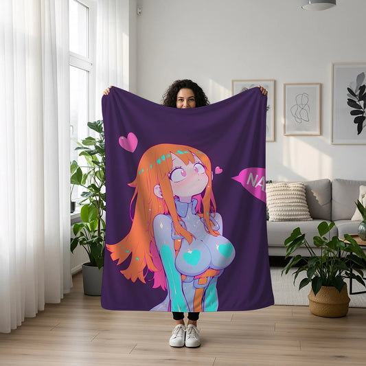 Nami Cute Bodysuit Flannel Blanket, One Piece Merch, Kawaii Anime Peripheral, Otaku Bedding Gift