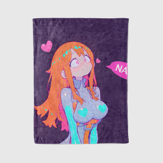 Nami Cute Bodysuit Flannel Blanket, One Piece Merch, Kawaii Anime Peripheral, Otaku Bedding Gift