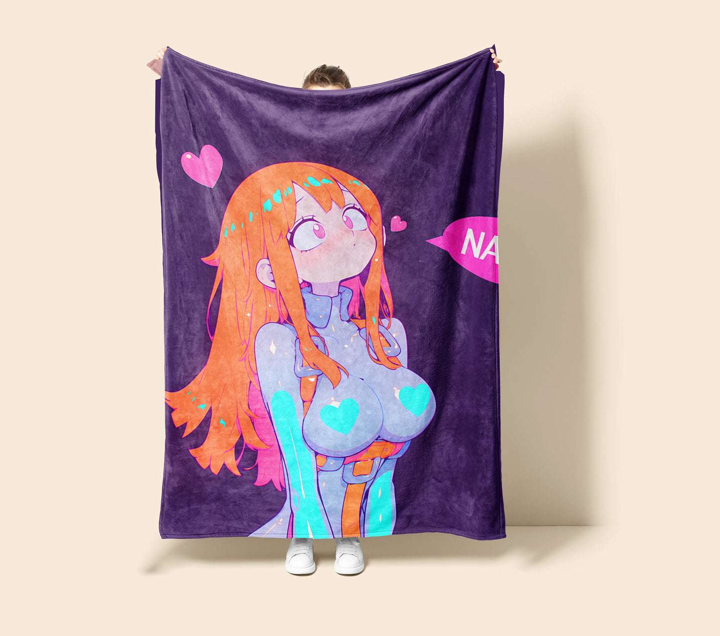 Nami Cute Bodysuit Flannel Blanket, One Piece Merch, Kawaii Anime Peripheral, Otaku Bedding Gift