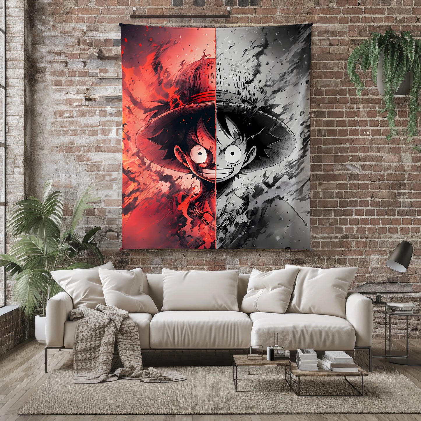 Straw Hat Crew Double-Sided Graffiti Flannel Blanket, One Piece Merch, Anime Peripheral, Otaku Decor