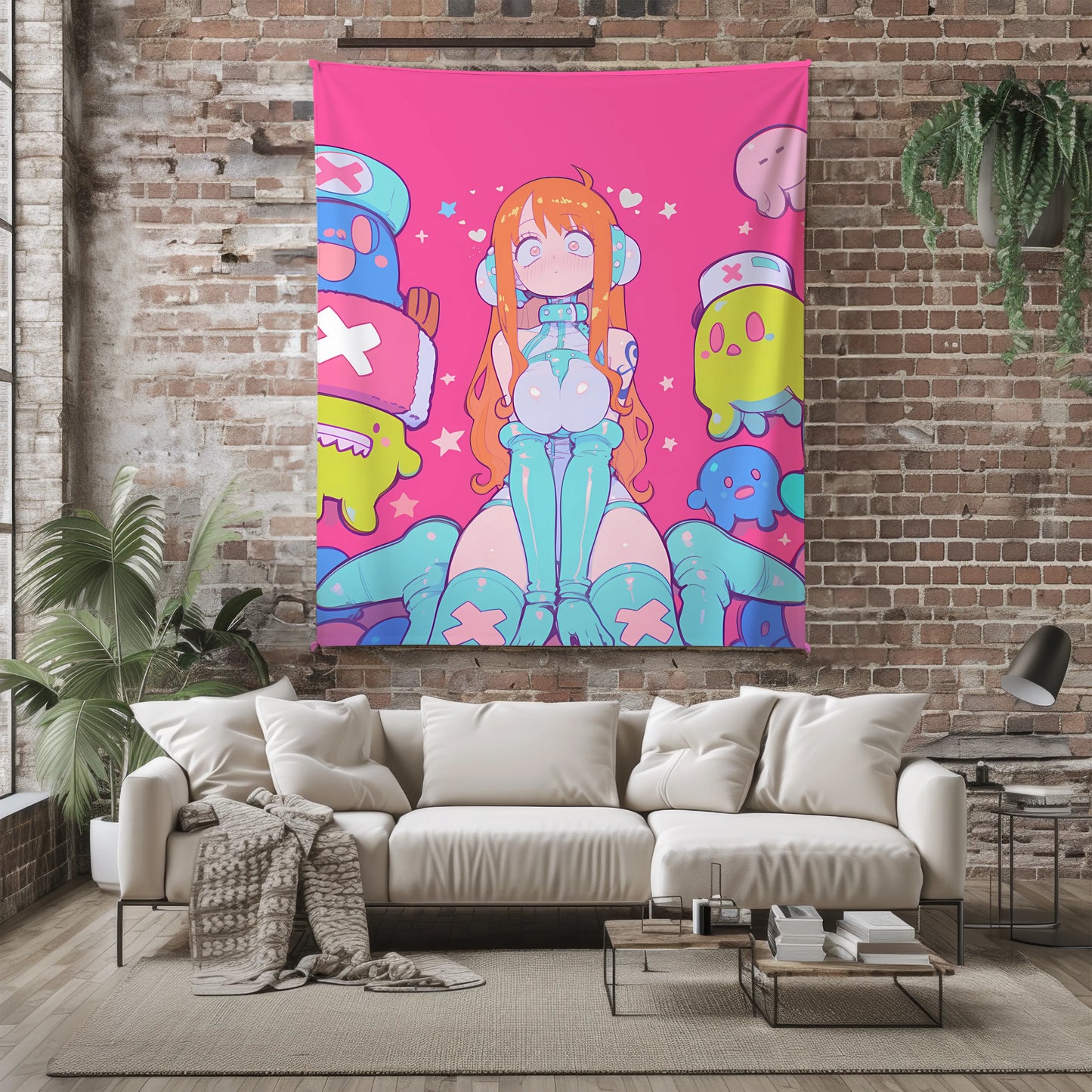 Nami Chibi Bodysuit Flannel Blanket, One Piece Merch, Kawaii Anime Peripheral, Otaku Bedding Decor