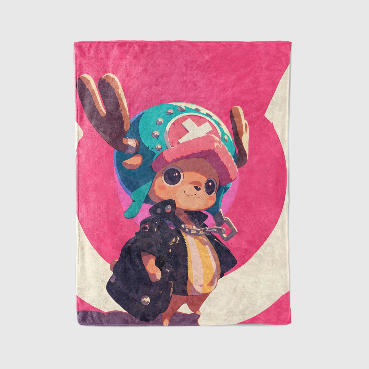 Tony Tony Chopper Classic Form Flannel Blanket, One Piece Merch, Cute Doctor Anime Peripheral, Otaku Gift Bedding