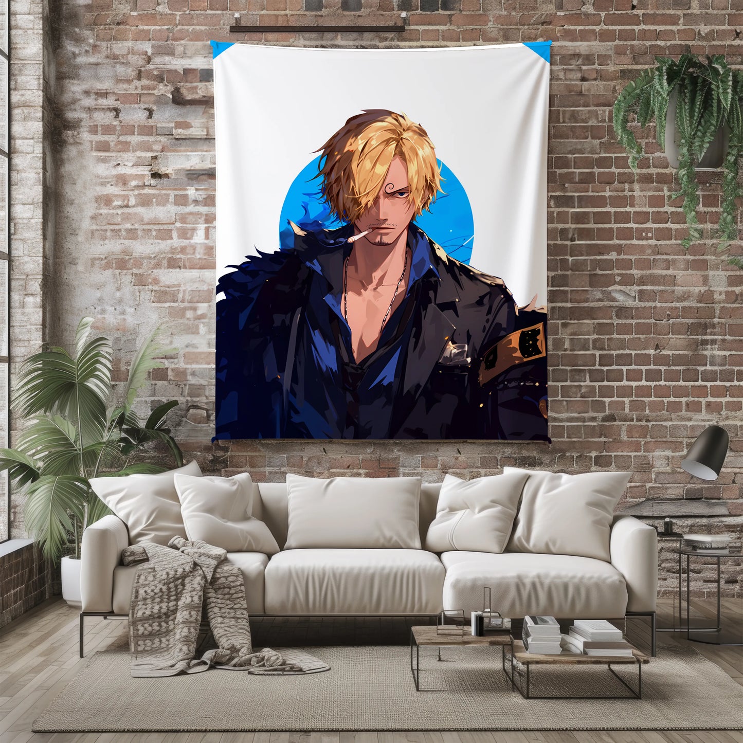 Vinsmoke Sanji Classic Chef Flannel Blanket, One Piece Merch, Straw Hat Pirate Anime Peripheral, Otaku Bedding