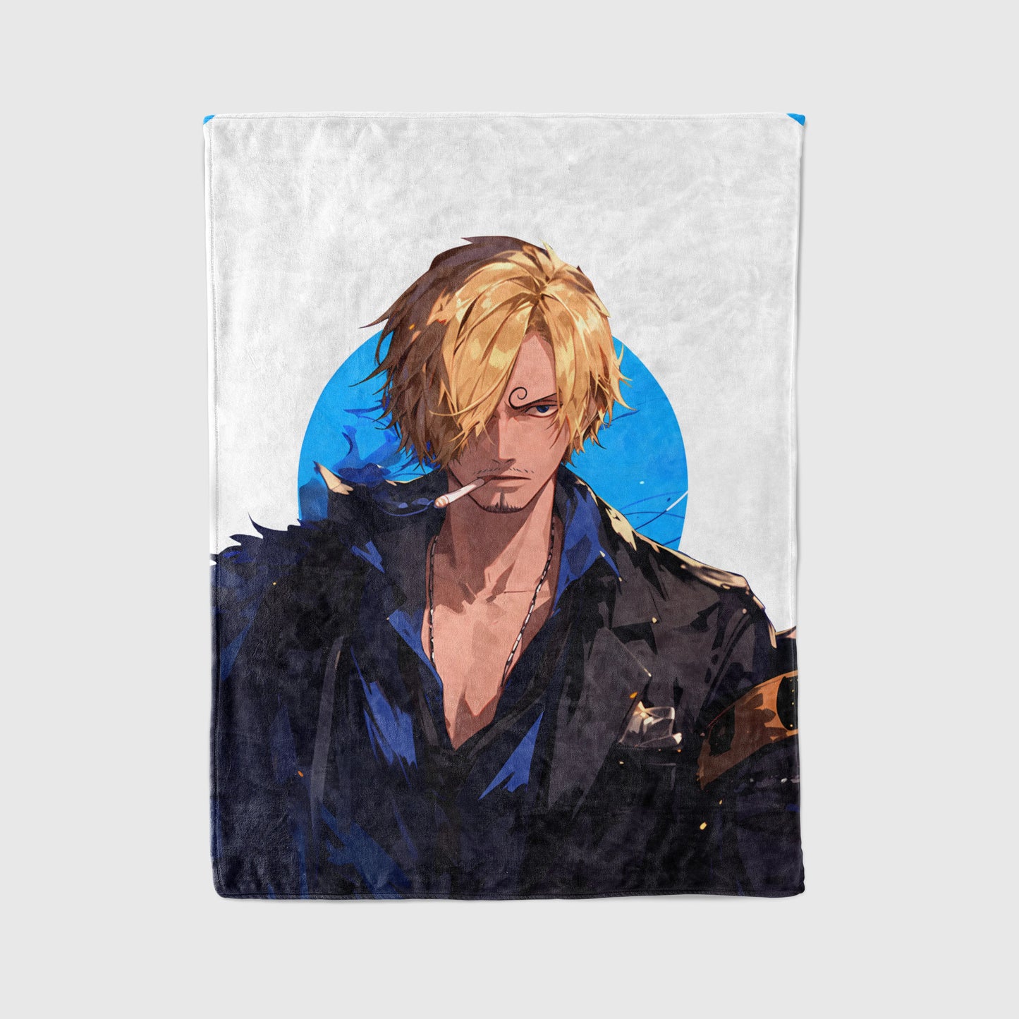 Vinsmoke Sanji Classic Chef Flannel Blanket, One Piece Merch, Straw Hat Pirate Anime Peripheral, Otaku Bedding