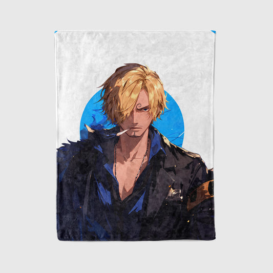 Vinsmoke Sanji Classic Chef Flannel Blanket, One Piece Merch, Straw Hat Pirate Anime Peripheral, Otaku Bedding
