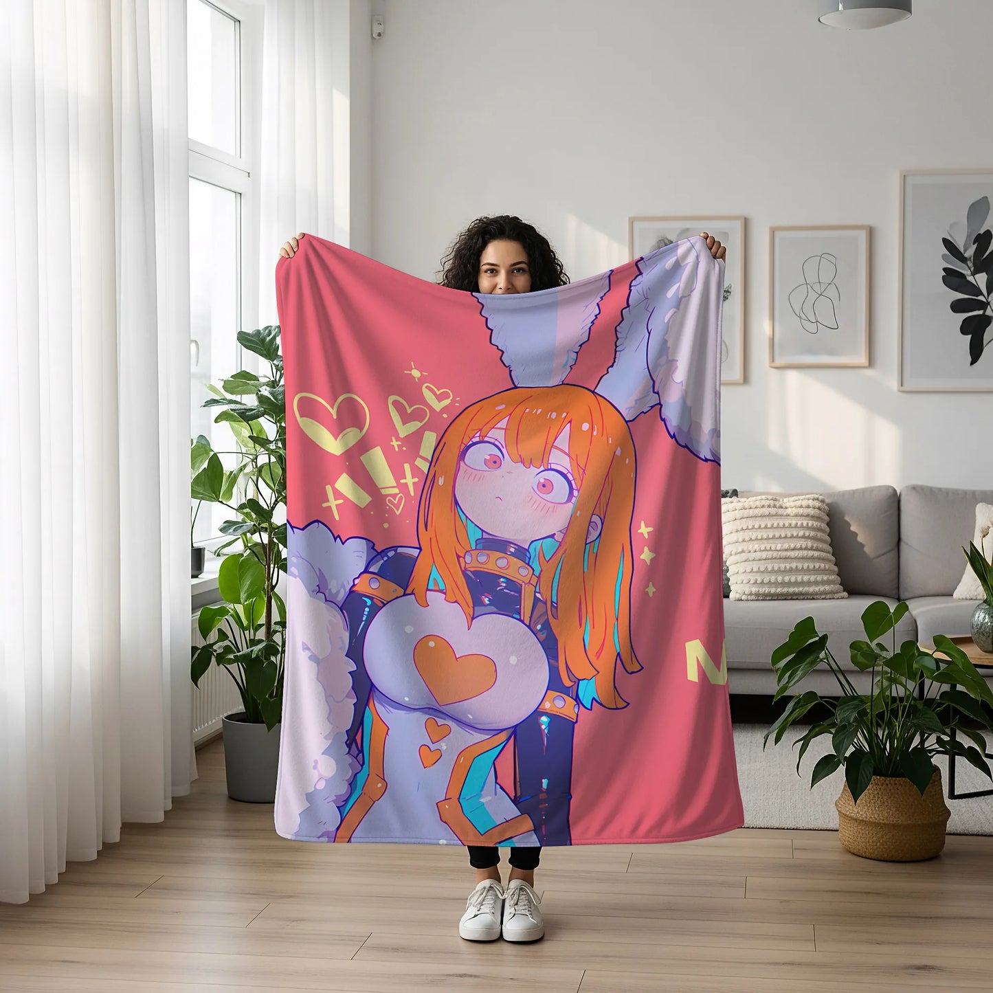 Nami Cute Bodysuit Edition Flannel Blanket, One Piece Merch, Kawaii Anime Peripheral, Otaku Bedding