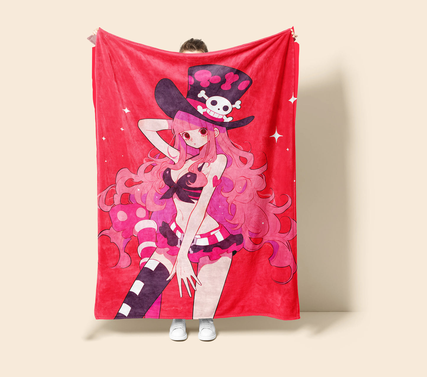 Perona Classic Ghost Princess Flannel Blanket, One Piece Merch, Anime Peripheral, Otaku Bedding Gift