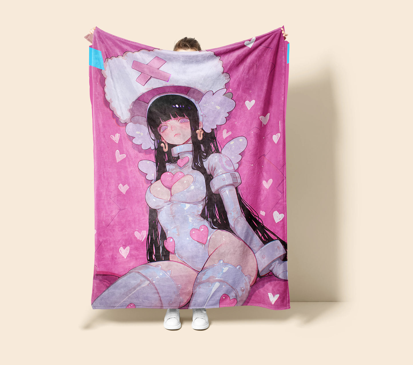 Boa Hancock Nurse Edition Flannel Blanket, One Piece Merch, Pirate Empress Anime Peripheral, Otaku Bedding Decor