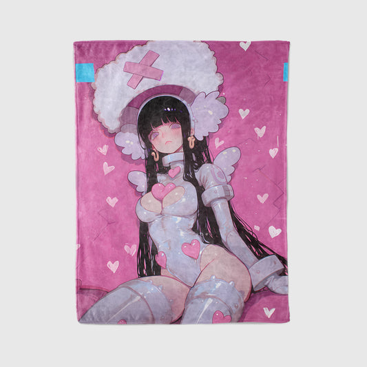 Boa Hancock Nurse Edition Flannel Blanket, One Piece Merch, Pirate Empress Anime Peripheral, Otaku Bedding Decor
