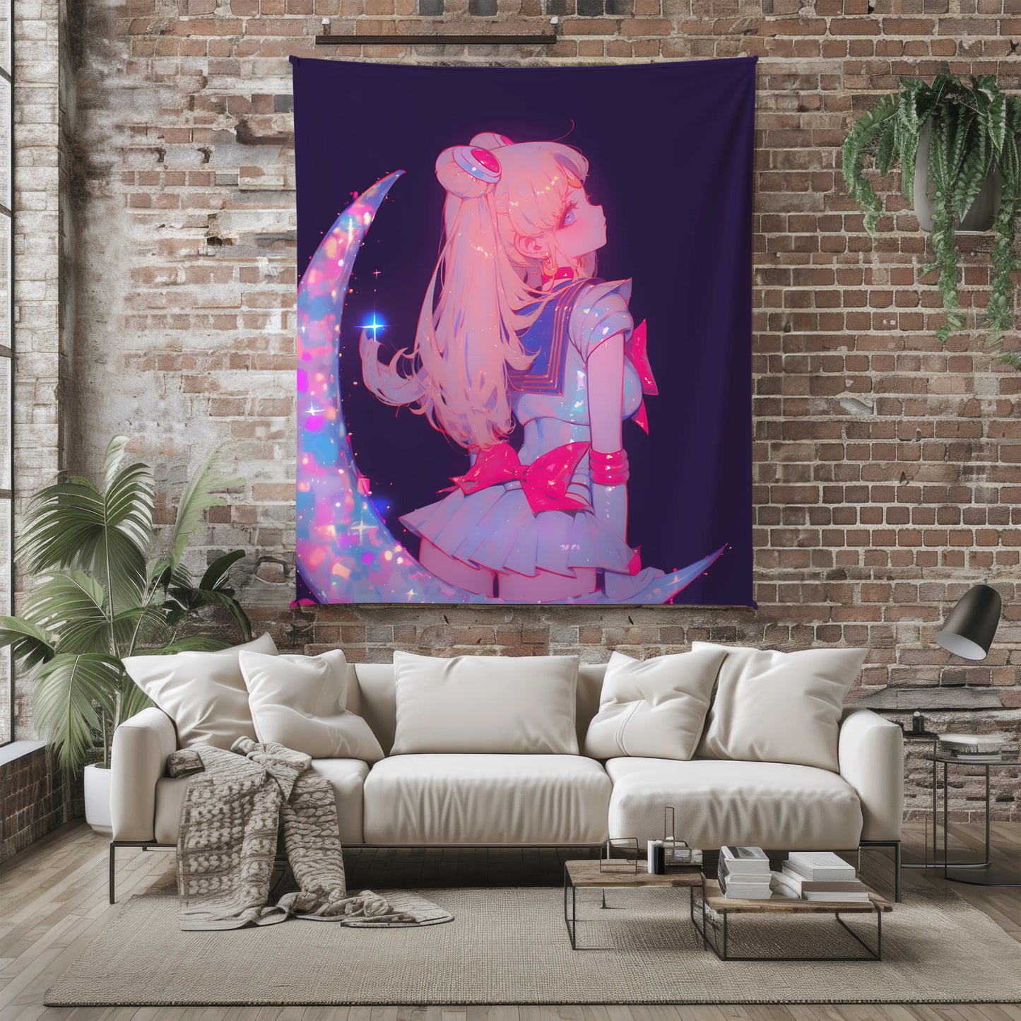 Usagi Tsukino Classic Sailor Suit Flannel Blanket, Sailor Moon Merch, Pretty Guardian Anime Peripheral, Otaku Bedding