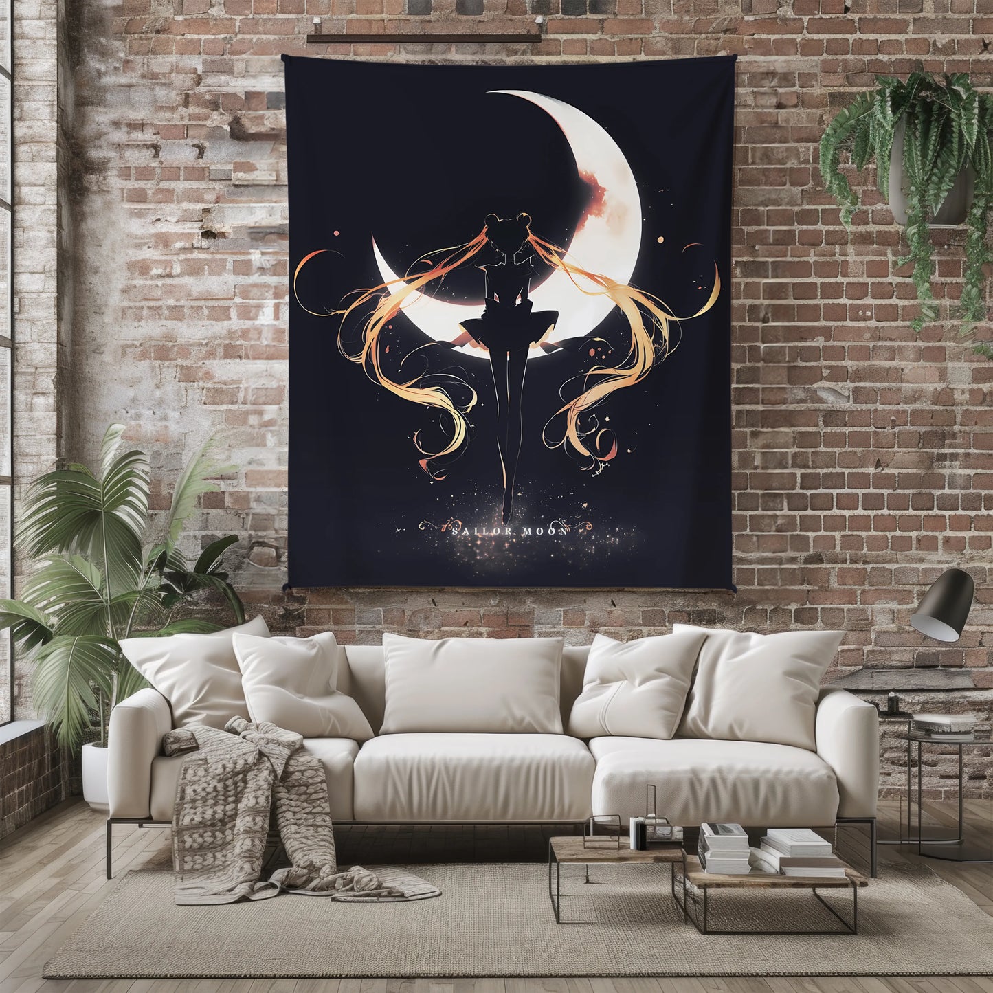Usagi Tsukino Classic Poster Art Flannel Blanket, Sailor Moon Merch, Iconic Anime Peripheral, Otaku Bedding Decor