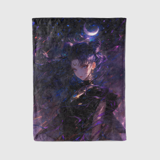 Usagi Tsukino Gothic Lolita Style Flannel Blanket, Sailor Moon Merch, Dark Guardian Peripheral, Otaku Bedding