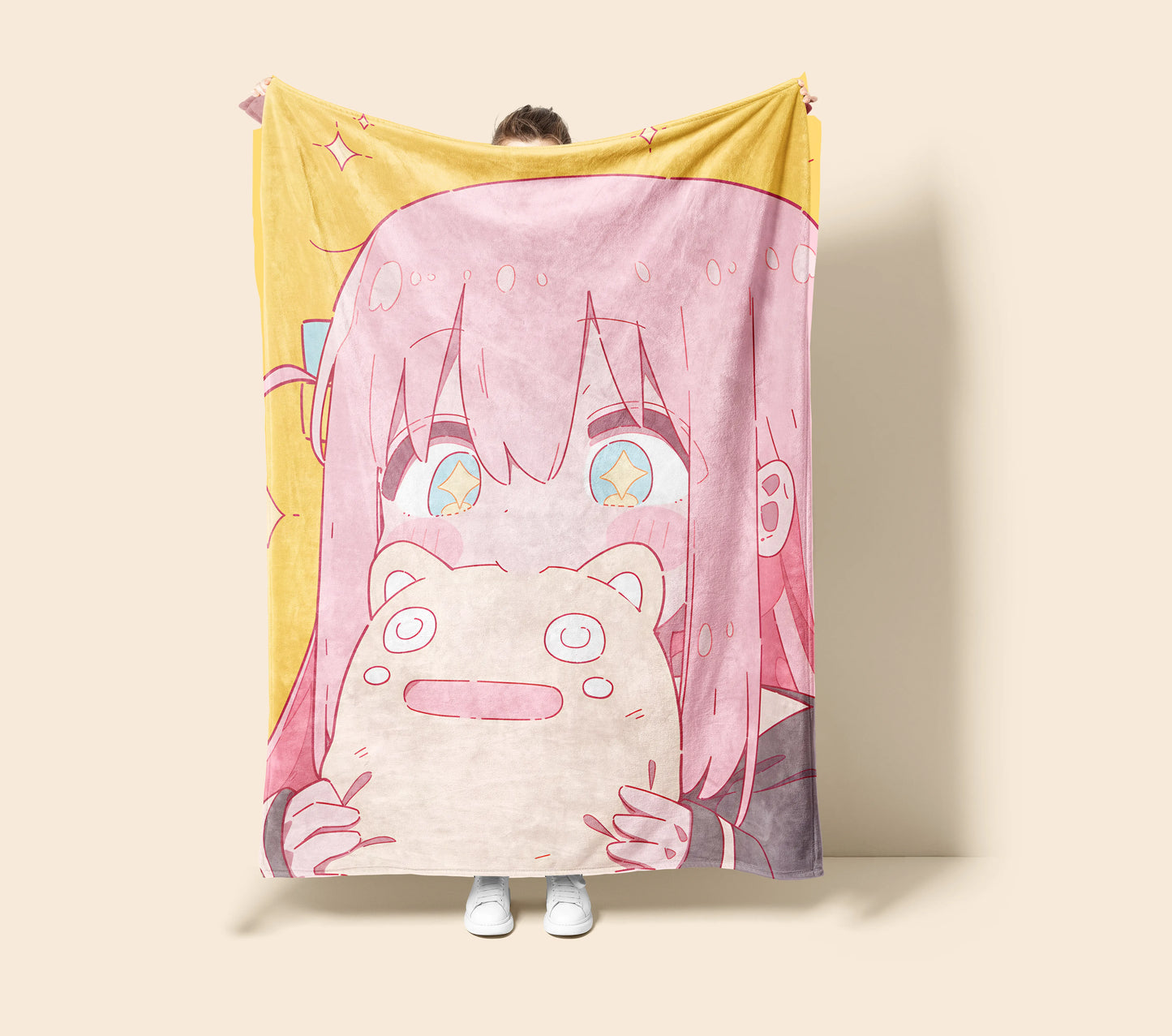 Anya Forger Pouting Face Flannel Blanket, Spy x Family Merch, Kawaii ESP Anime Peripheral, Otaku Bedding Gift